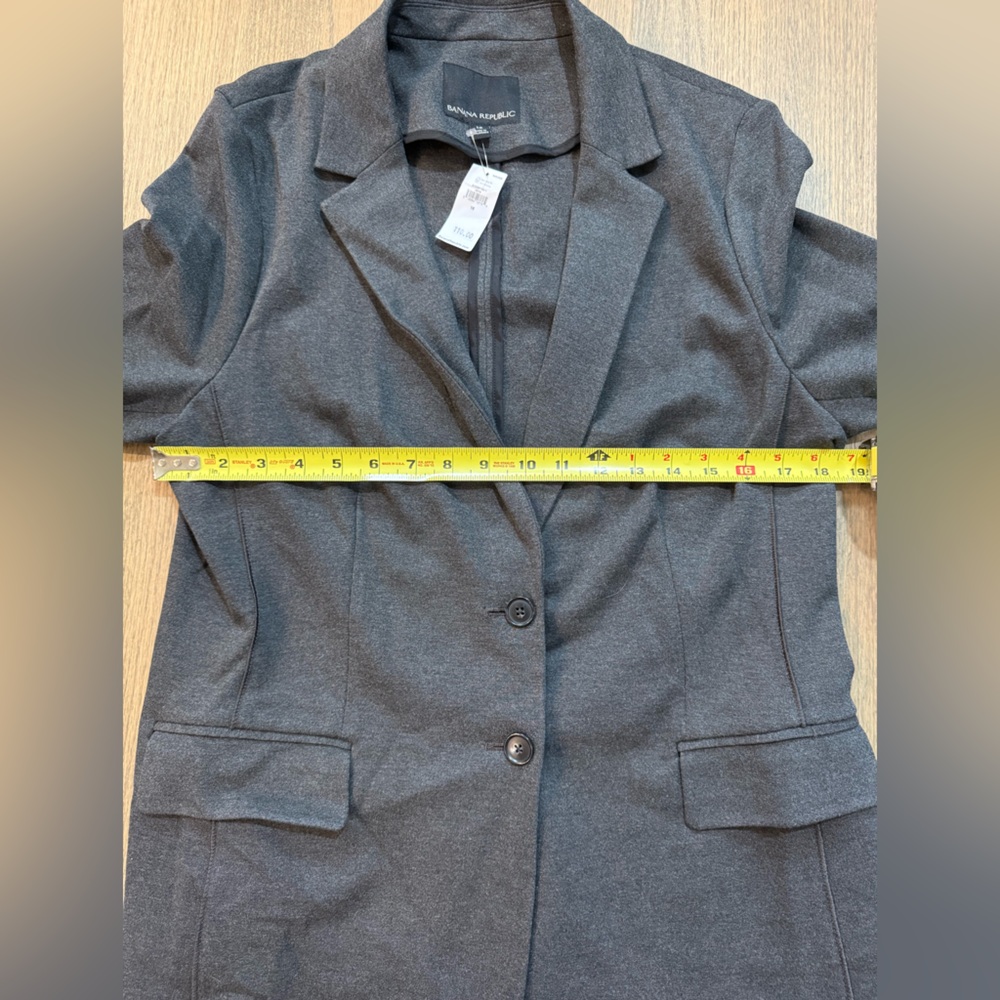 NEW Banana Republic 2 Button Blazer-Gray-Size 16 - Picture 7 of 9